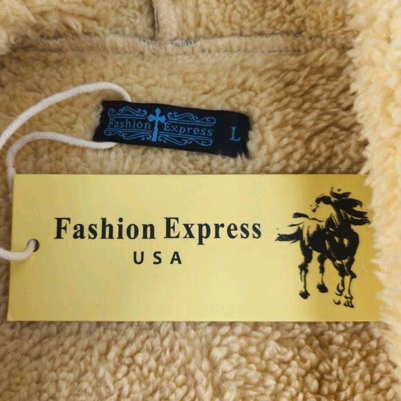 Fashion Express Southwestern Fleece Vest Size L Multicolored Aztec Print - Picture 10 of 11